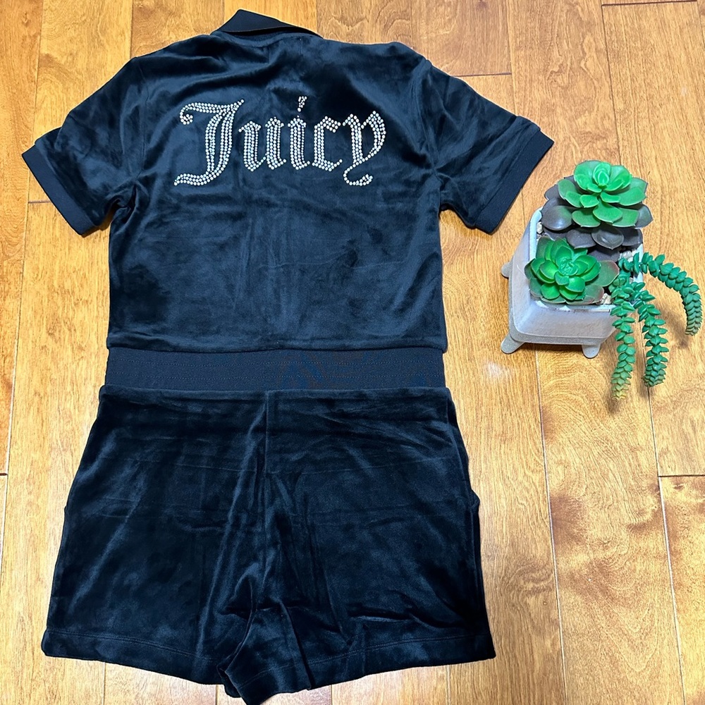 Juicy couture Gothic Crystals velour jumpsuit S